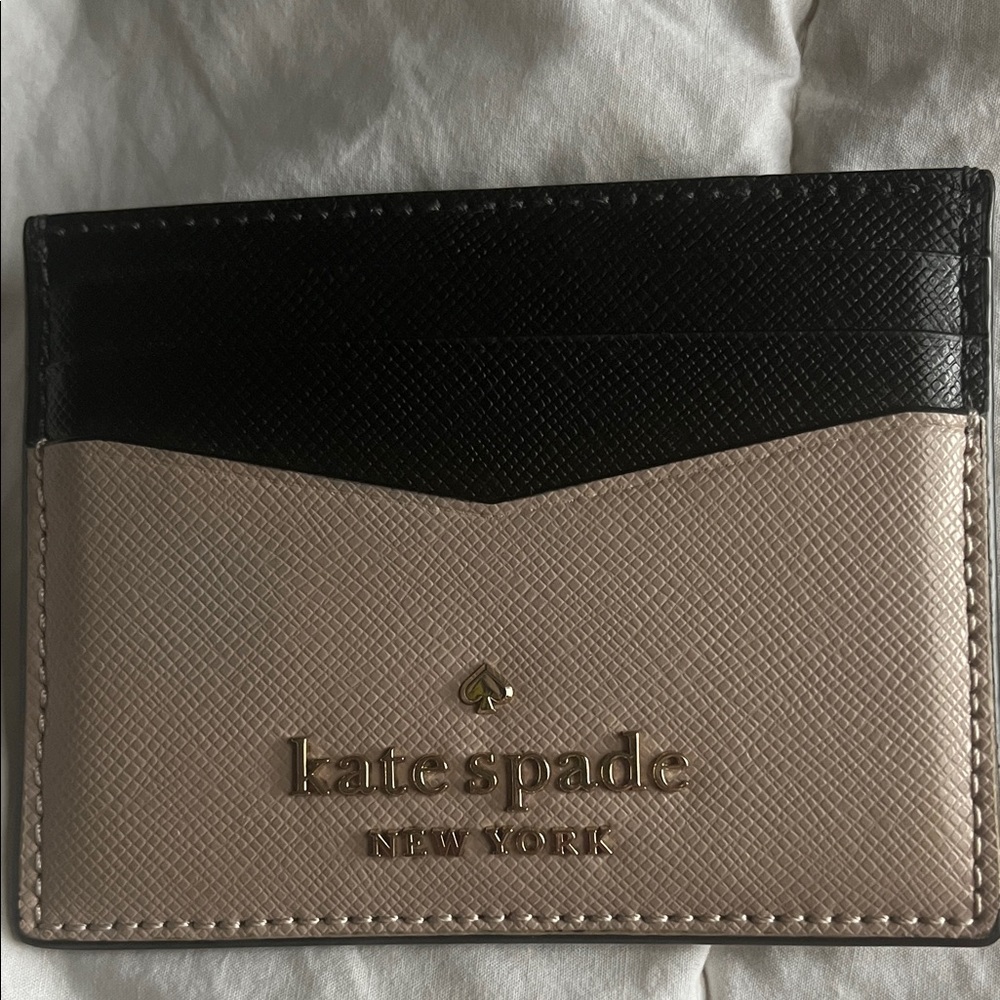 Kate Spade Black and Tan Card Holder
